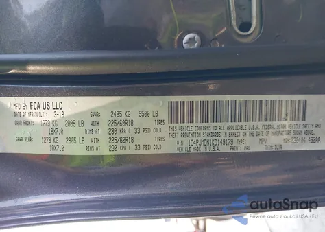 2019 Jeep Cherokee Limited 4X4 from USA, damaged, VIN 1C4PJMDN1KD149179